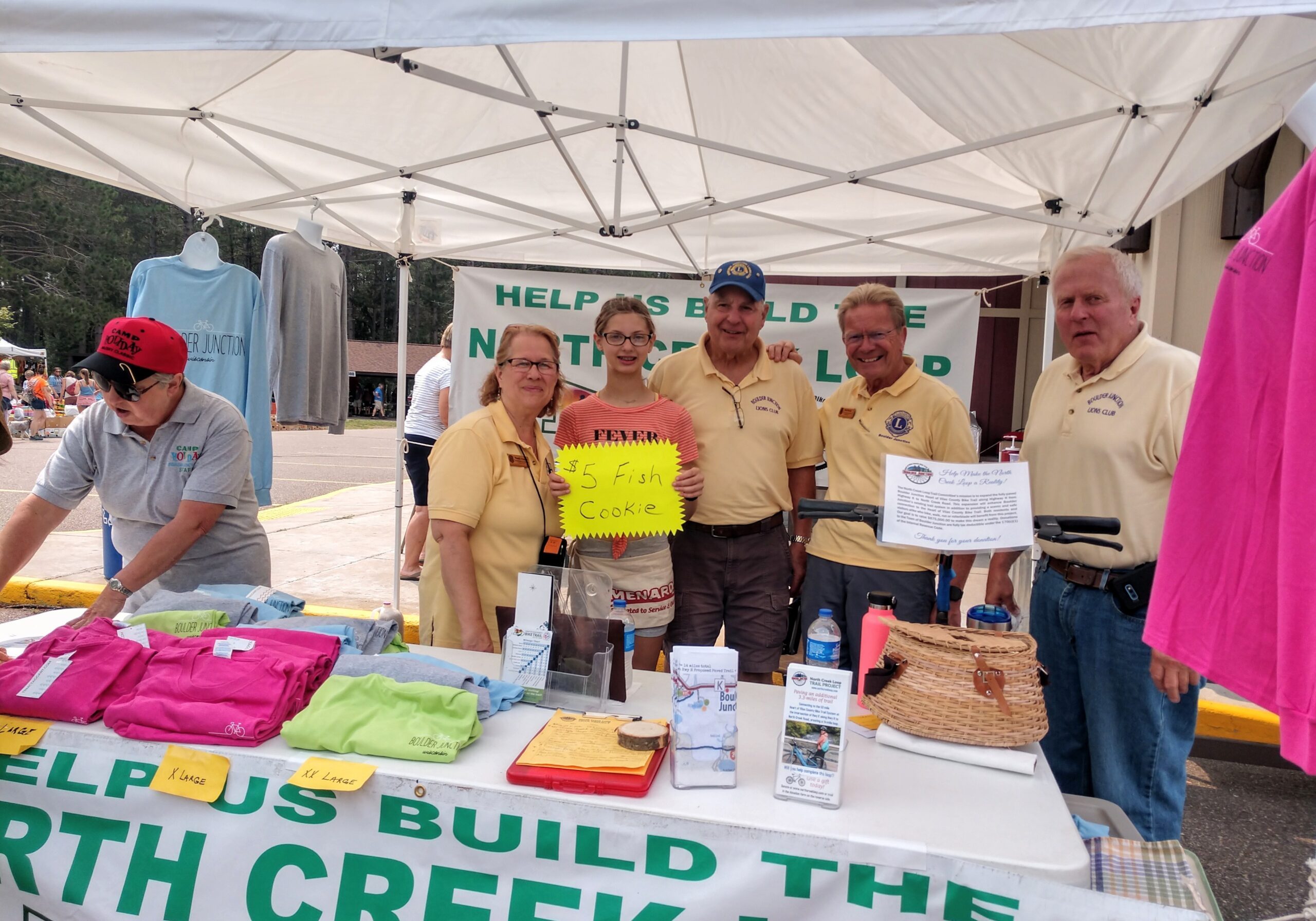 NCL Committee fundraising at the Lions Club Flea Market Summer 2021